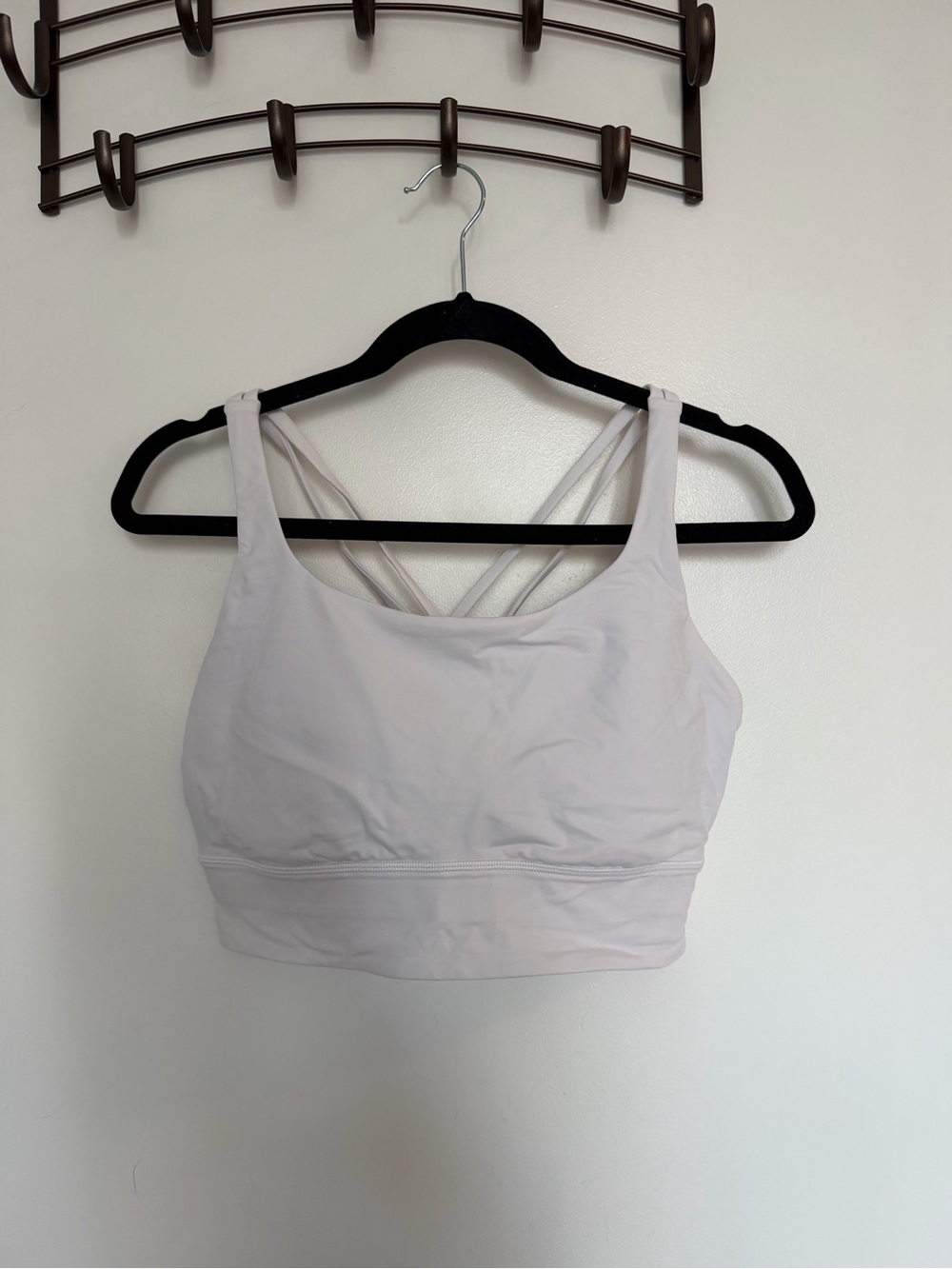 Lululemon White Energy Long Line Sports Bra